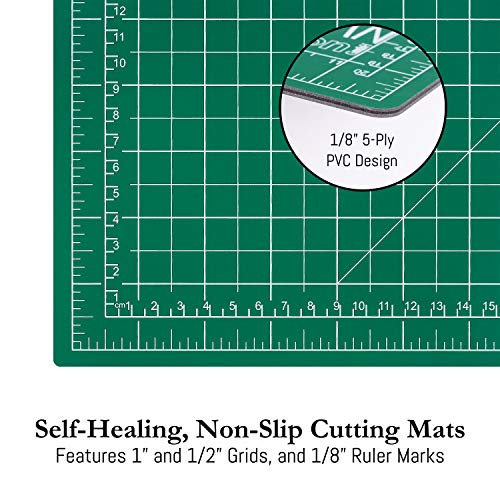 WA Portman Craft Cutting Mat Metal Ruler & Craft Knife Set 18x24 Inch