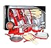 10 Piece Pots and Pans Kitchen Cookware Toy Playset for Kids with Cooking Utensils Set