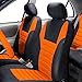 FH Group Car Seat Cover Premium 3D Air Mesh Front Pair Set Car Seat Covers Airbag Compatible, Gray and Black Automotive Seat Cover with Gift Universal Fit Interior Accessories for Cars Trucks and SUVs