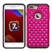 iPhone 7 Plus Case,Berry Accessory(TM) Studded Rhinestone Crystal Bling Hybrid [ Dual Layer ] Armor Case Cover for iPhone 7 Plus With Free Berry logo stand holder (Rose/Black)