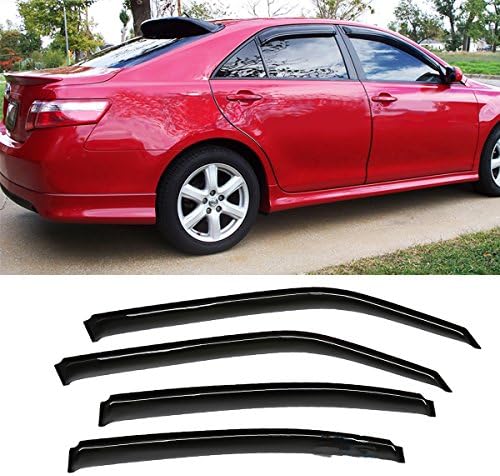 Audrfi 4pcs Window Visors Sun/Rain Guard for 06-10 Dodge Charger Side Window Deflectors Vent Visor