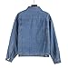 Dasior Women's Denim Jacket Long Blue Jean Jackets Button Down Casual Boyfriend Oversized Loose Coat (Blue, Large)