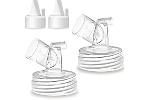 PumpMom-us Wide Mouth Connector Duckbill Valves for Spectra S1 S2 9 Plus Pump, Widemouth Connector Compatible with Medela PersonalFit Shield and Lansinoh Flange Backflow Protector Base