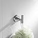 JQK Bathroom Towel Hook Brushed, Coat Robe Clothes Bath Wall Hooks for Kitchen Garage SUS 304 Stainless Steel Thick 0.8mm, 2 Pack Brushed Steel, TH100-BN-P2