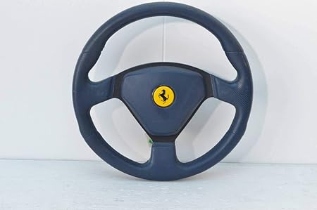 Amazon 中古 フェラーリ 360 モデナ 純正 ブルー レザー ステアリング Momo製 エアバック付属 品番 A ステアリング ハンドル 車 バイク