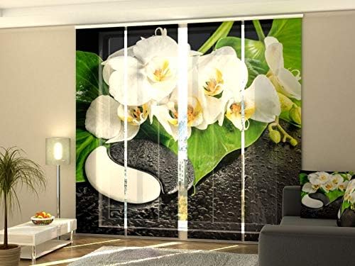 Wellmira photo curtain, panel curtain, photo print, sliding curtain, printed sliding curtains, curtain with motif, made to measure, Gabardine, 4x 295x60 cm