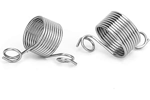 JOYUETLAN Yarn Guide Knitting Thimble, 2 Piece 2 Size Stainless Steel Coiled Knitting Thimble Finger Ring for Knitting Crafts Accessories Tool