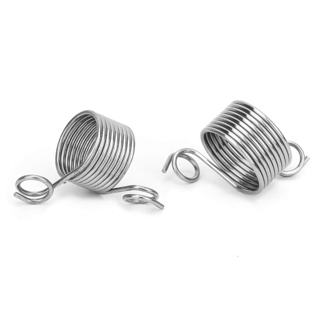 Knitting Finger Ring,2Pcs Stainless Steel Coiled Knitting Thimble Guide Finger Ring Knitting Crafts Tool Accessories