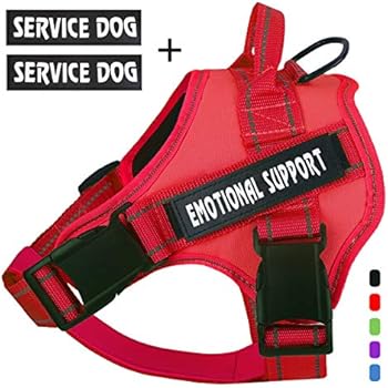voopet Service Dog Harness, No-Pull Emotional Support Pet Vest Harness, Reflective Breathable and Adjustable Pet Halters for Small Medium & Large Dogs (with 4 PCS Dog Velcro Patches)