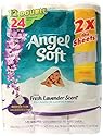Angel Soft Double Roll Bathroom Tissue, Lavender, 12 Count