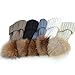 FURTALK Womens Girls Winter Fur Hat Real Large Raccoon Fur Pom Pom Beanie Winter Hats