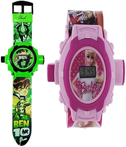 Ben 10 + Barbie Projector Watch…with Attractive Projector Light…24 Image…