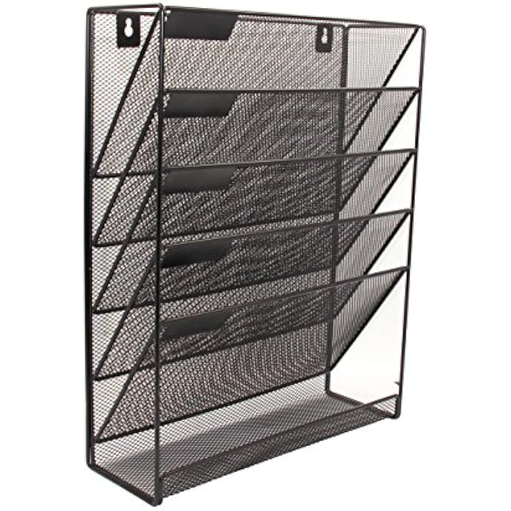 Hanging Wall Files File Organizer, 6 Tier Mount Document Letter Tray