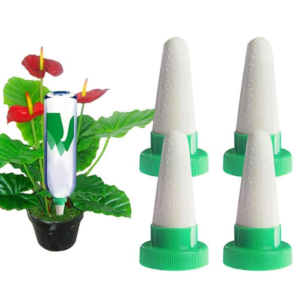 BETOY Plant watering cone Set of 4 Ceramic Self Watering Cone Spikes, Plant Waterer for Indoor & Outdoor Potted Flower Tree and Drip Irrigation