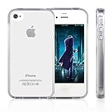MXx iPhone 4S Case, Clear Case Bumper Shock-absorption Bumper and Anti-scratch Clear Back for Apple iPhone 4 /4S, International and Unlocked - 1 Pack. Retail Packaging - Clear