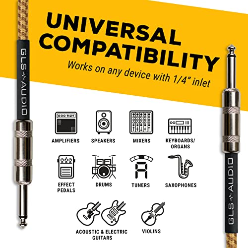 GLS Audio Instrument Cable 1/4 Inch TS to 1/4 Inch Instrument Cable