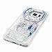 Urberry S7 Edge Running Glitter Cover, Creative Design Flowing Liquid Floating Luxury Bling Glitter Sparkle Hard Case for Samsung Galaxy S7 Edge with a Screen Protector (Silver)