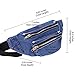 Men Women Jeans Fanny Pack - Lingae Casual Hiking Running Travel Sport Wasit Bags (Dark Blue)