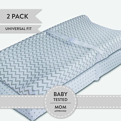Changing Pad Cover Set, Cradle Sheet 2 Pack 100 Jersey Cotton Unisex