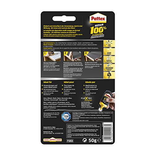 Pattex Repair 100% Alleskleber, starker Kleber für den Innen- und Außenbereich, Klebstoff zur Reparatur für verschiedene… – Bild 3