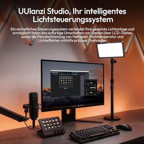 ULANZI D200X 8-in-1 Stream Controller with 3 Knobs 14 LCD Macro Keys, Stream Deck with USB-C Docking Station, 4K HDMI, Audio Port, Compatible with Mac/Windows, for OBS/Streaming/Editing/Photography