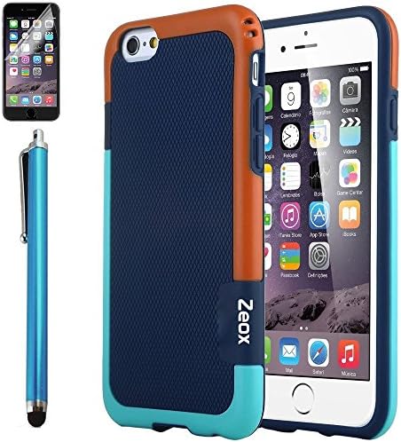 iPhone 6S Case, iPhone 6 Case Zeox [Slim Fit] Protective Armor Defending Case for iPhone 6S/iPhone 6 (4.7-Inch)-iPhone 6S Cover with Shock Absorptive Hard Back Case- Navy Blue