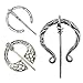 Slomg 3 Pack Vintage Viking Brooches Pins, Women Girls Scarf Cloak Shawl Buckle Clasp Pin Brooch, Decorative Clothes Costume Accessories Fashion Jewelry for Valentine's Day, Antique Silver