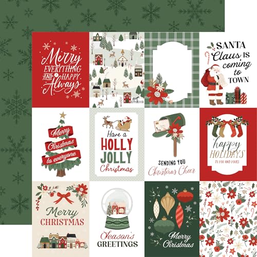 Christmas Village: 3x4 Journaling Cards 12x12 Patterned Paper