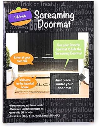Screaming Halloween Doormat 10x14 Inches With Scary Sounds