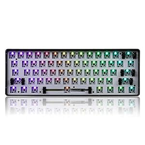 EPOMAKER-GK61X-RGB-Hotswap-Custom-DIY-Kit-for-60-Keyboard-PCB-Mounting-Plate-Case-GK61X-Black EPOMAKER GK61X RGB Hotswap Custom DIY Kit for 60% Keyboard, PCB Mounting Plate Case (GK61X, Black)