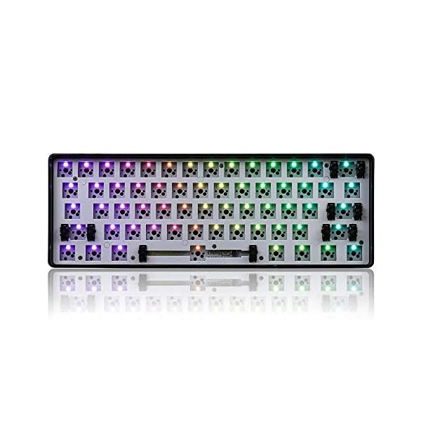 EPOMAKER-GK61X-RGB-Hotswap-Custom-DIY-Kit-for-60-Keyboard-PCB-Mounting-Plate-Case-GK61X-Black EPOMAKER GK61X RGB Hotswap Custom DIY Kit for 60% Keyboard, PCB Mounting Plate Case (GK61X, Black)