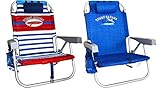 2 Tommy Bahama Backpack Cooler Chair with Storage Pouch and Towel Bar