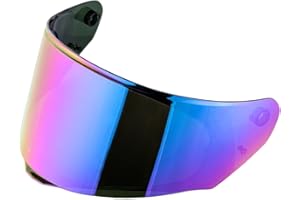 JQF Gear Motorcycle Helmet Visor for Assault/Rapid/Stream/ FF320/FF328/FF353/FF800 Outer Face Shield Motorcycle Helmet Accessories (Rainbow)