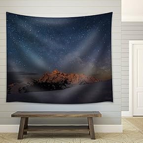 Milky Way Over Cathedral Rock - Fabric Wall Tapestry Home Decor - 51x60 inches