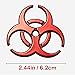 YSpring Resident Evil Strain 3D Metal Decals Multicolor Electroplated Zinc Alloy Umbrella Corporation Biohazard Symbol Tail Side Marker Car Stickers(Red-2.44