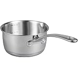 IMEEA (17oz/500ml) Heavy Duty 18/10 Tri-Ply Stainless Steel Butter Warmer Pan with Dual Pour Spouts (0.5-Quart)