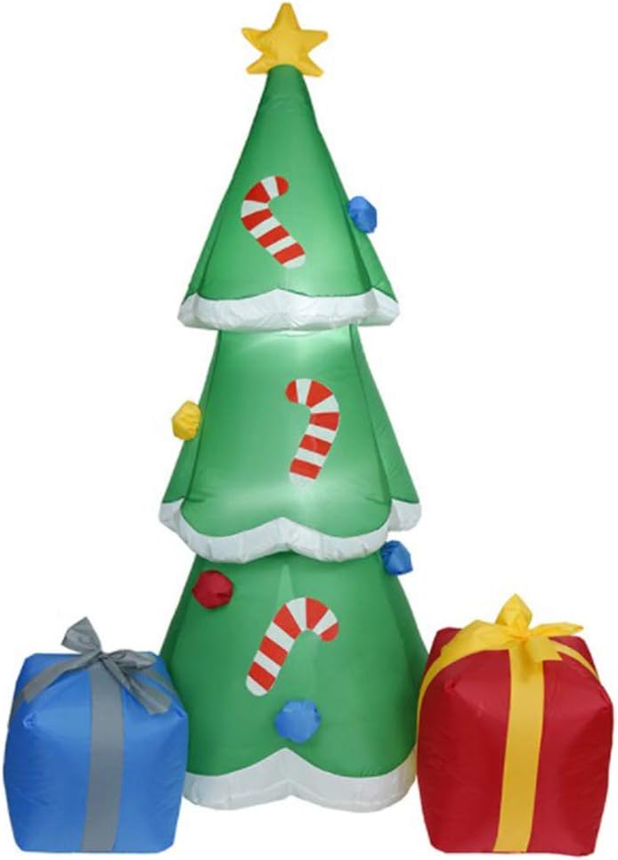 Christmas inflatable tree, 1.8M Inflatable Christmas Tree Builtin LED