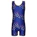 HOZIY Blue Gymnastics Leotards for Girls Size 6-7 Years Old Biketard Unitards Dance Clothes Clothing Apparel Tumbling Outfits with Shorts