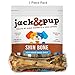 Jack&Pup Roasted Meaty Beef Shin Bone Dog Treats – 8-11” Long Lasting All Natural Gourmet & Healthy Dog Bone Treat Chews – Savory Smoked Beef Flavor (3 Pack)