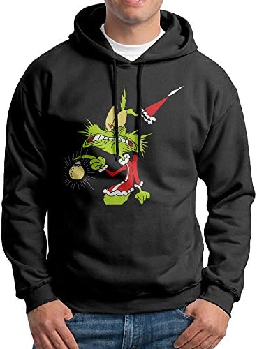 CGHXHM The Grinch Stole Christmas Jersey Men's Hooded Sweatshirt XXL Black