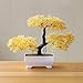 dezirZJjx Artificial Plants Welcoming Pine Bonsai Simulation Artificial Potted Plant Ornament Home Decor - Red