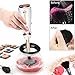 Nordosh Makeup Brush Cleaner Machine - Completely Clean in Seconds & Dry in 360 Rotation With 8 Rubber Tool Holders - Electric Makeup Brush Cleaner Kit Suit all Sizes of Cosmetic brushes