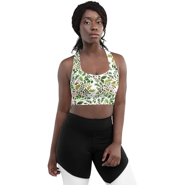 Danskin Women's Crackle Print Longline Bra at Amazon Women's