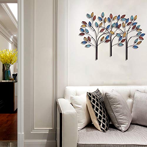 Asense 40 Inch Metal Tree Leaf Wall Art Sculptures Home Decor, Branches
