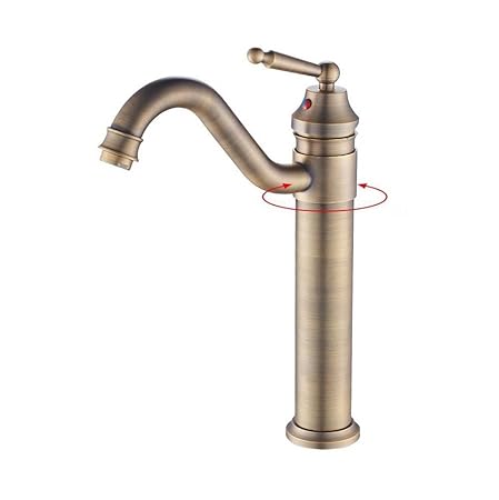Rmckuva Bathroom Sink Taps Brass Single Handle Mixer Faucet 360