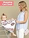 Floral Nursing Cover Carseat Canopy / 1 Breastfeeding Cover and 2 Nursing Pads and 1 Carry Bag / Multi Use Baby Car Seat, Stroller, Shopping Cart Covers for Girls and Boys by Belle Joelle