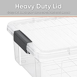 Superio Storage Bins with Lids, Clear Plastic