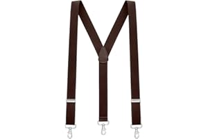 Suspender Store 1.5-Inch Wide Solid Color Suspenders -Trigger Snap - Many Colors & 4 Sizes Including Big & Tall
