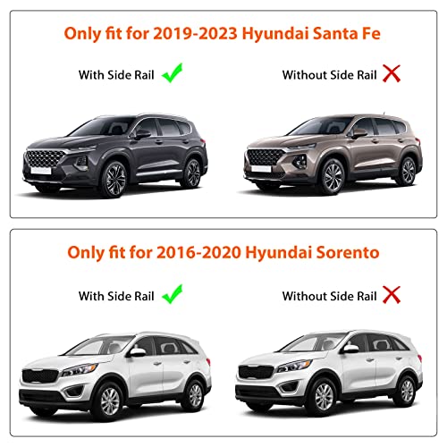 Huray Roof Racks For Hyundai Santa Fe 20192023, KIA Sorento 20212023
