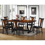 Coaster Boyer 7 Piece Rectangular Dining Set in Black and Cherry